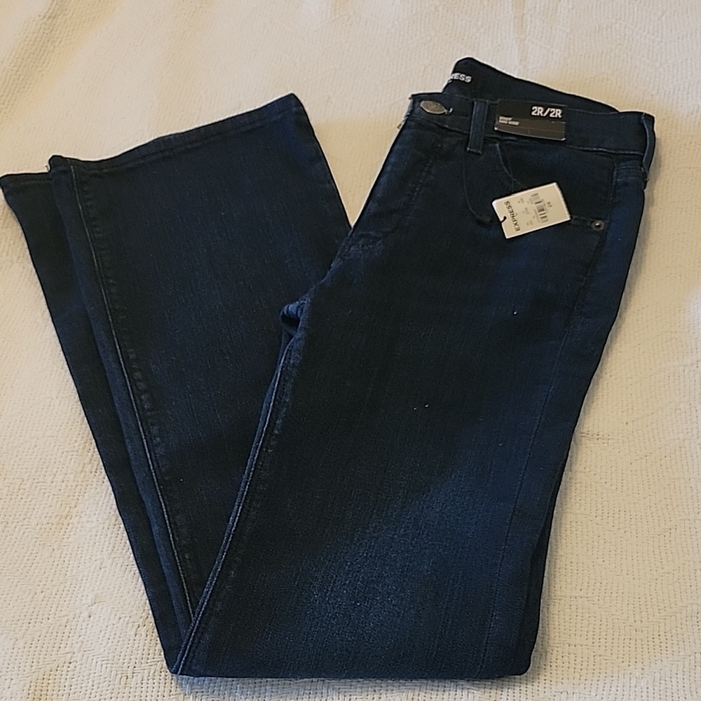 Express Women's Boot Cut Jeans - Dark Blue